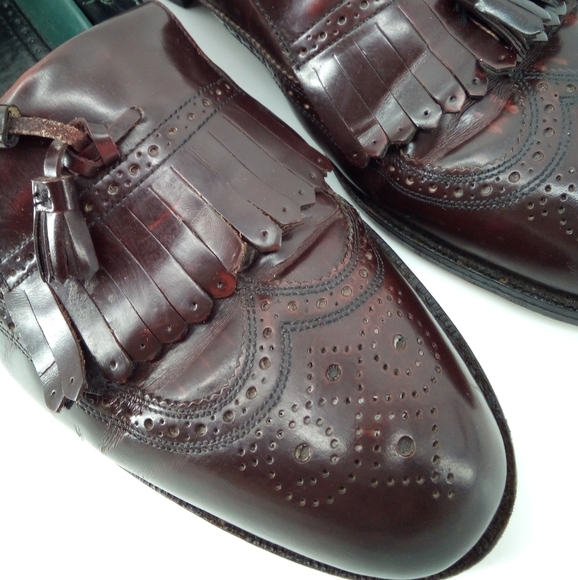 Florsheim Imperial Genuine Leather Tassel Brown Oxford Loafer Shoes 11.5 - Picture 3 of 14